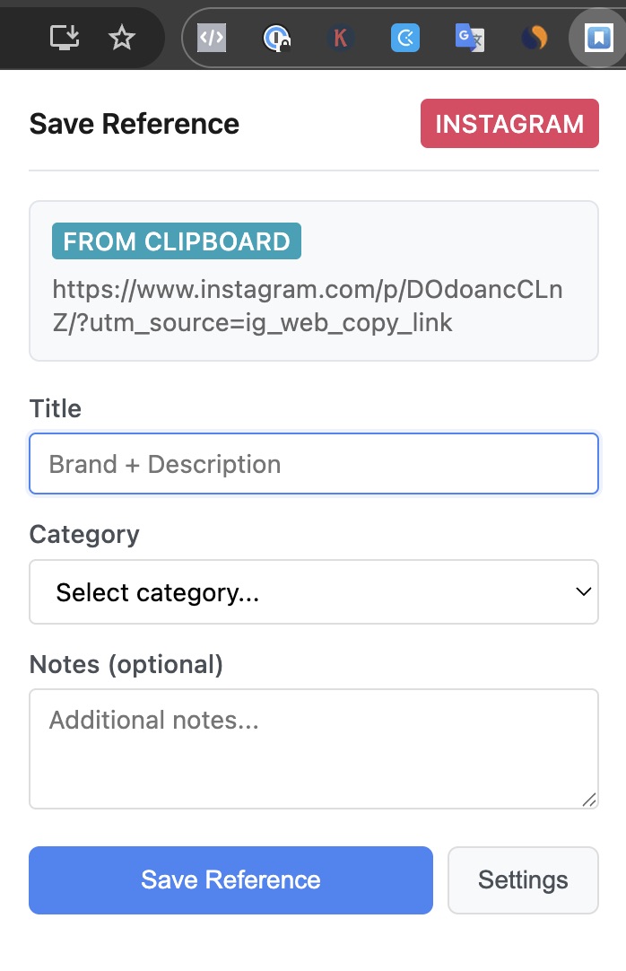Chrome Plugin Interface