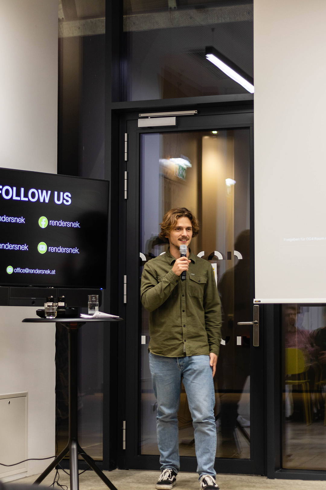 Moritz at entrepreneurship gathering